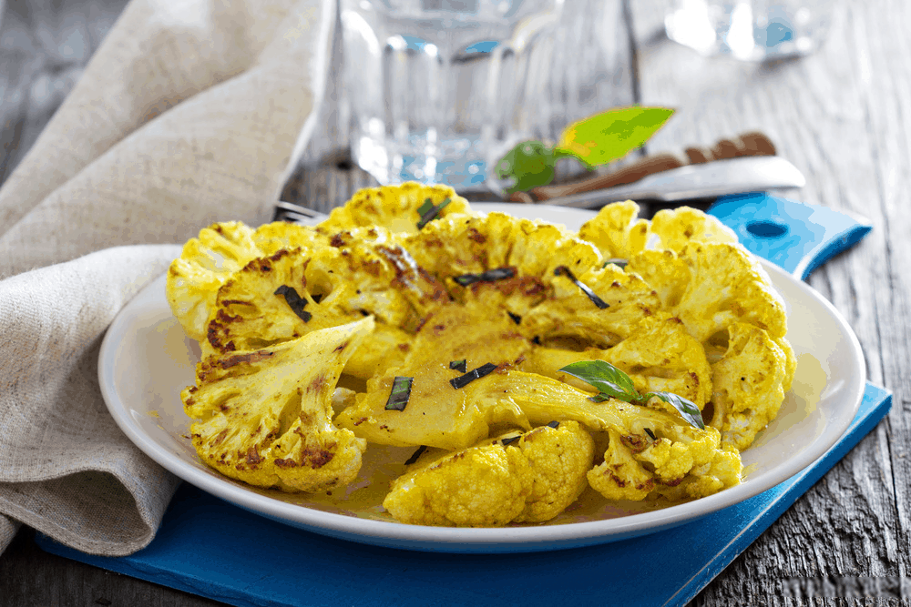 Keto Curried Cauliflower Steaks Fast Keto Vegan